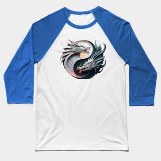 Yin Yang Dragons Baseball T-Shirt